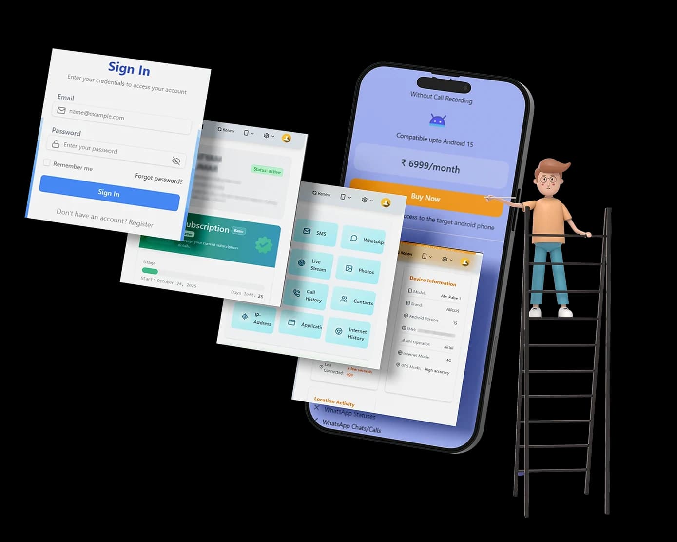 Child Monitoring dashboard preview